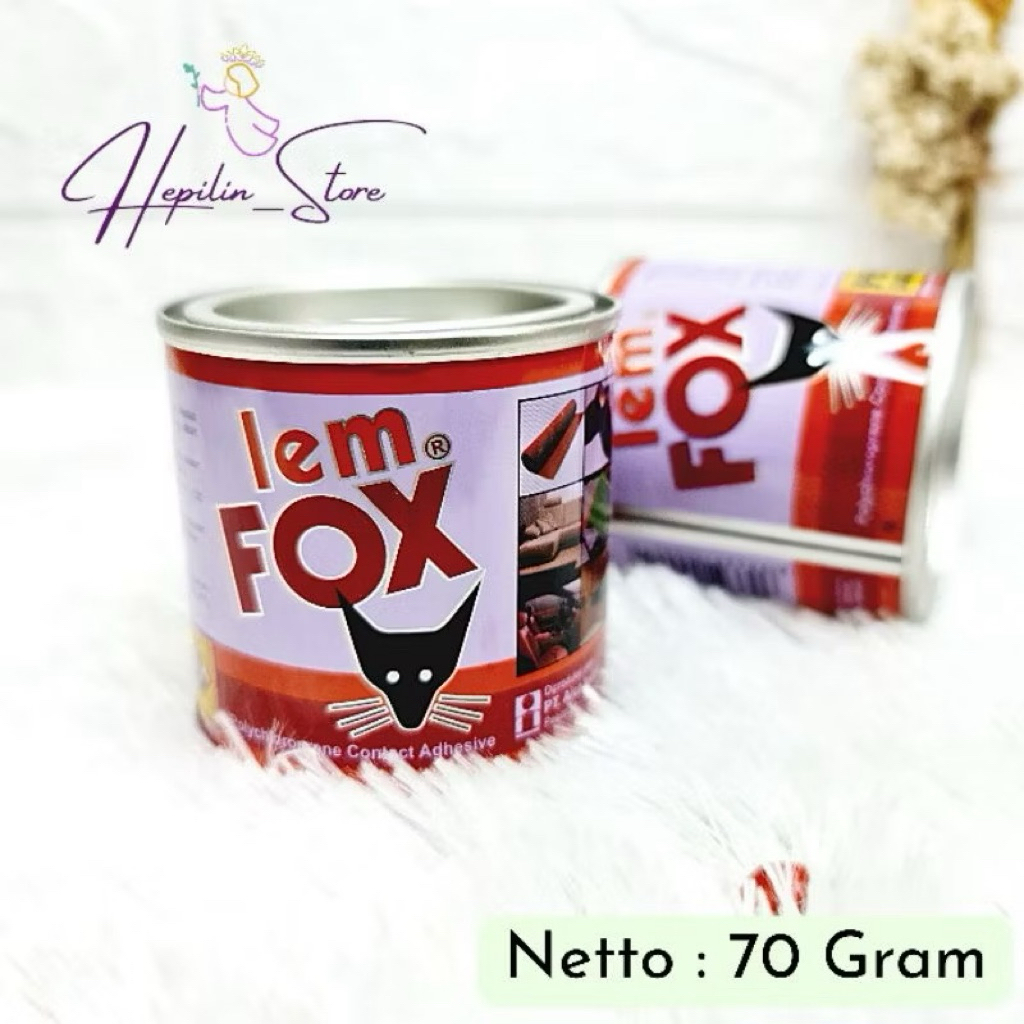 Lem Fox Kuning Kaleng Kecil 70 Gram ORIGINAL 100% / Lem Sepatu Fox / Lem Fox
