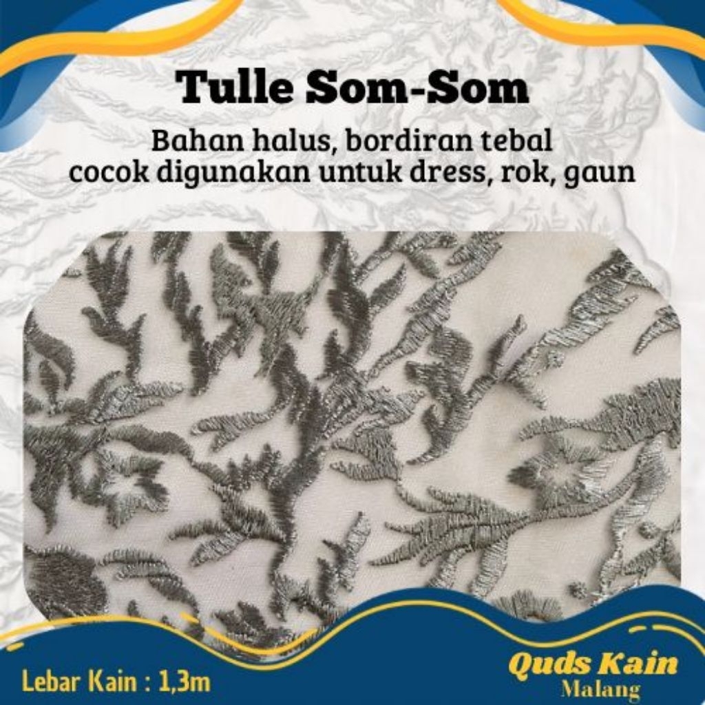 Kain Tulle Bordir Som Som | Kain Tille Enbriodery