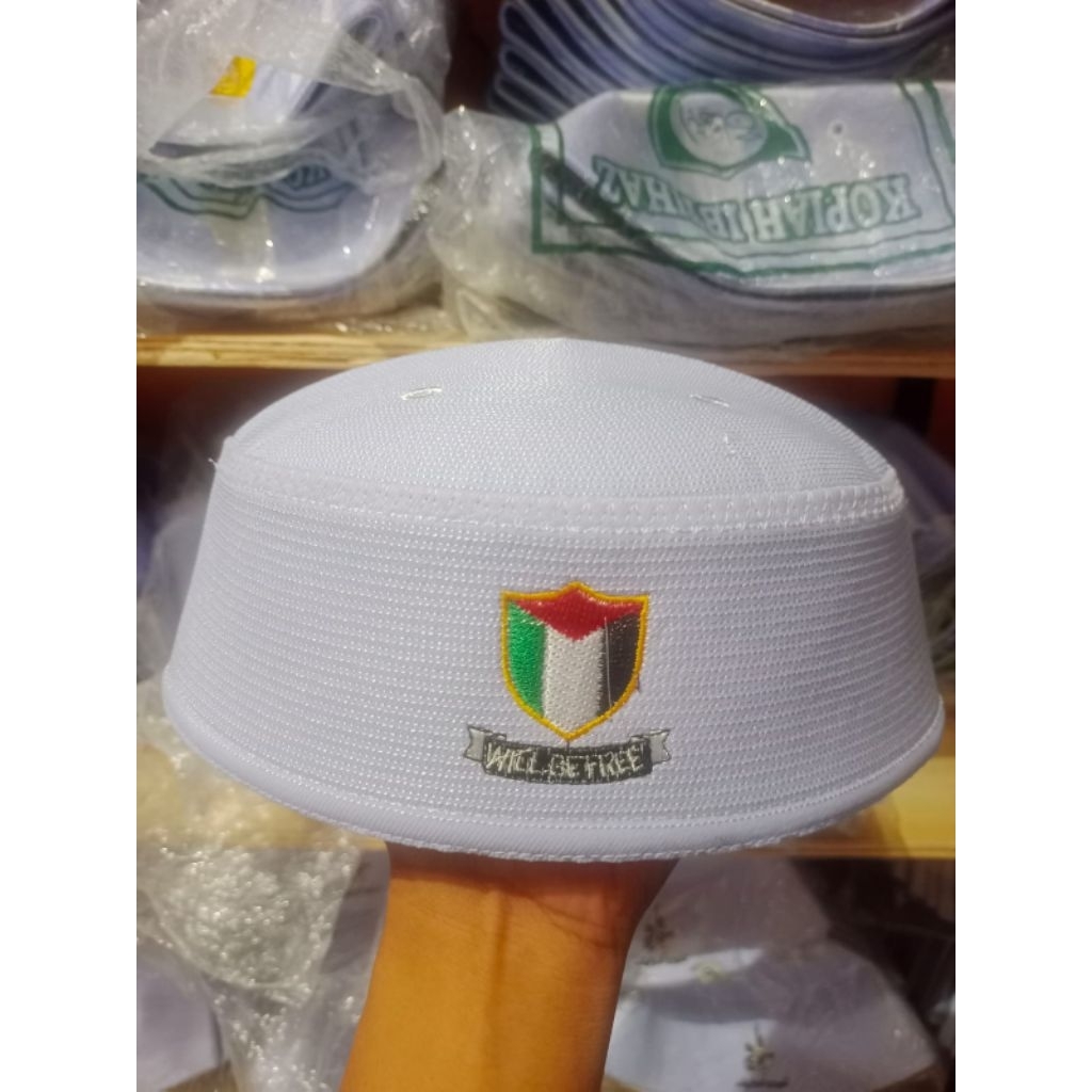 PECI PUTIH LOGO BENDERA PALESTINA / PECI HITAM LOGO BENDERA PALESTINA / PECI MALAYSIA LOGO PALESTINA