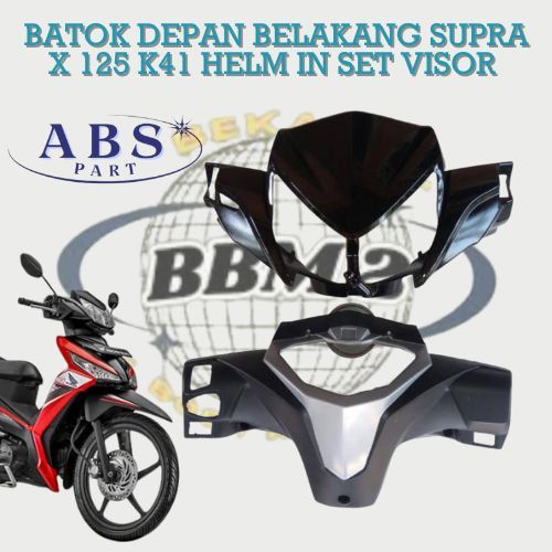 COD - Batok Depan Belakang SET Visor Supra X 125 FI Infeksi K41 2014-2016 NON ORIGINAL