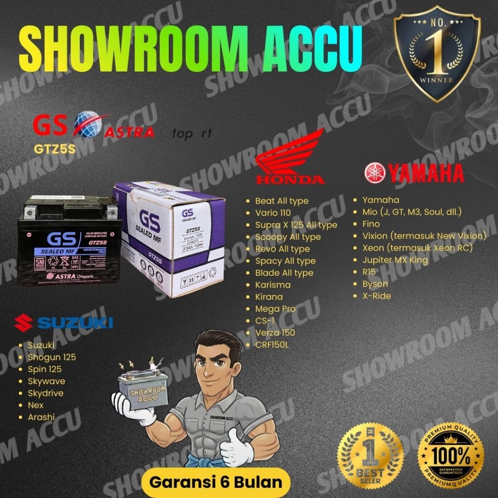 AKI KERING AKI GS GTZ5S GS ASTRA OTOPARTS AKI MOTOR AKI MOTOR BEAT VARIO 110