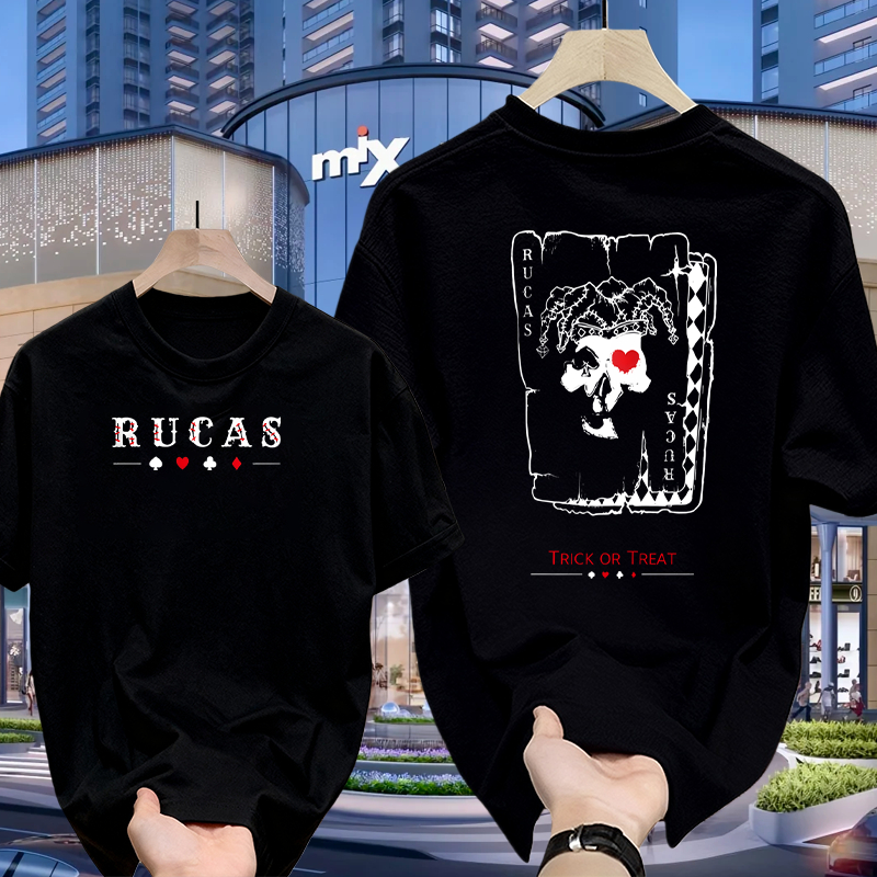 100% Original - RUCAS Kaos Pria Kualitas Premium Oversize Streetwear