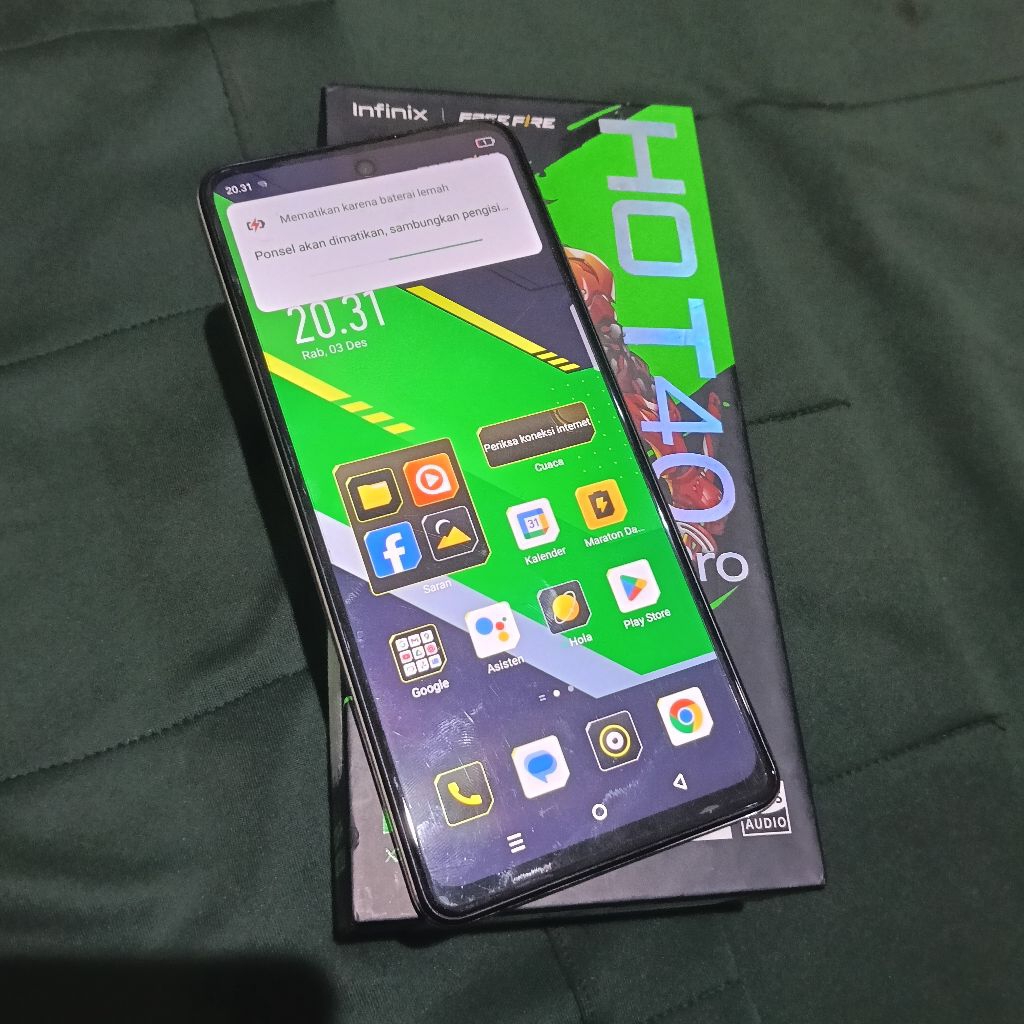 infinix hot 40pro Ram 12GB Internal 256GB HP Second Seken Bekas Fullset [murah] hp murah