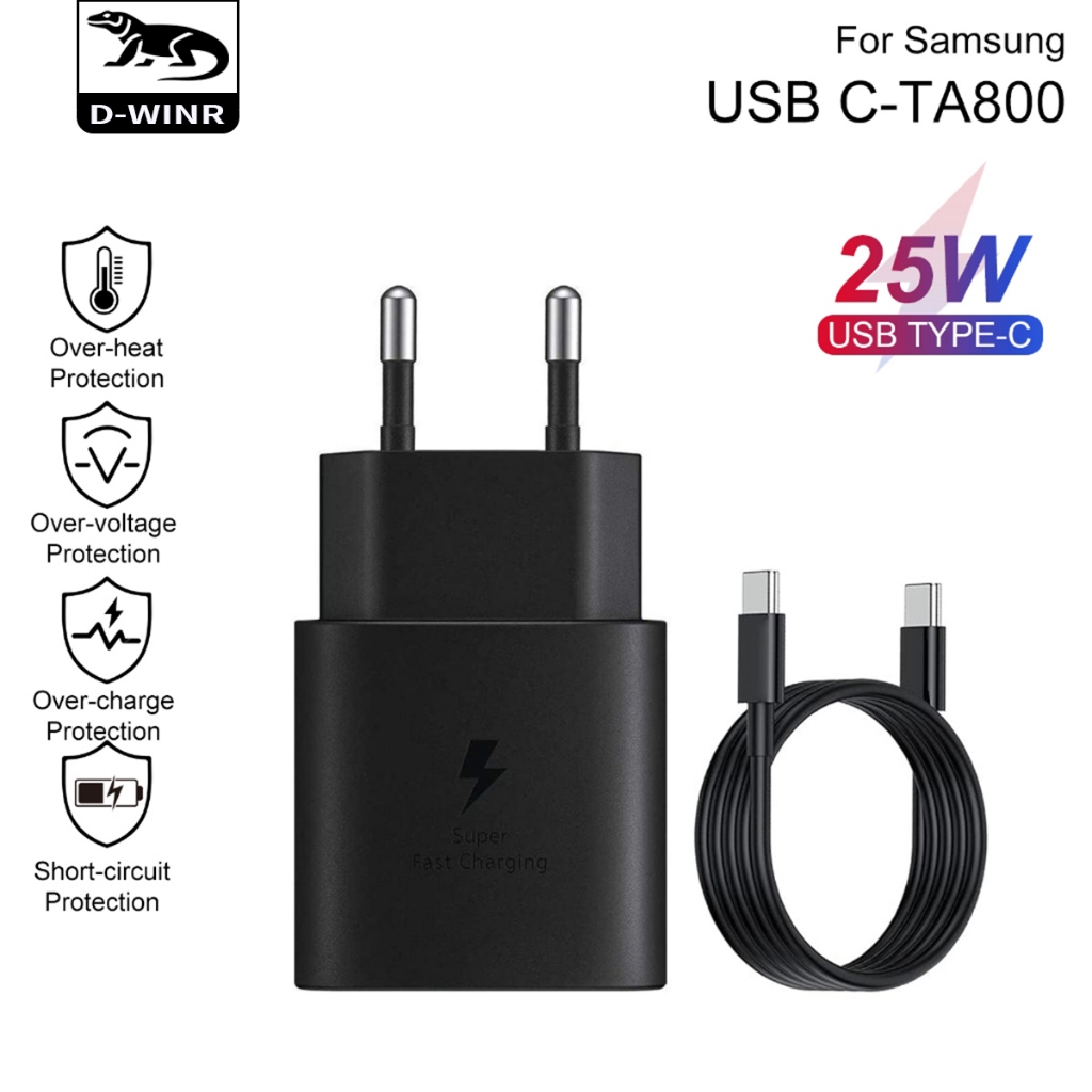 DWINR Adaptor SAMSUNG 25W Super Fast Charging kabel data Type C to Type C for Samsung S25/S24/S23 /A