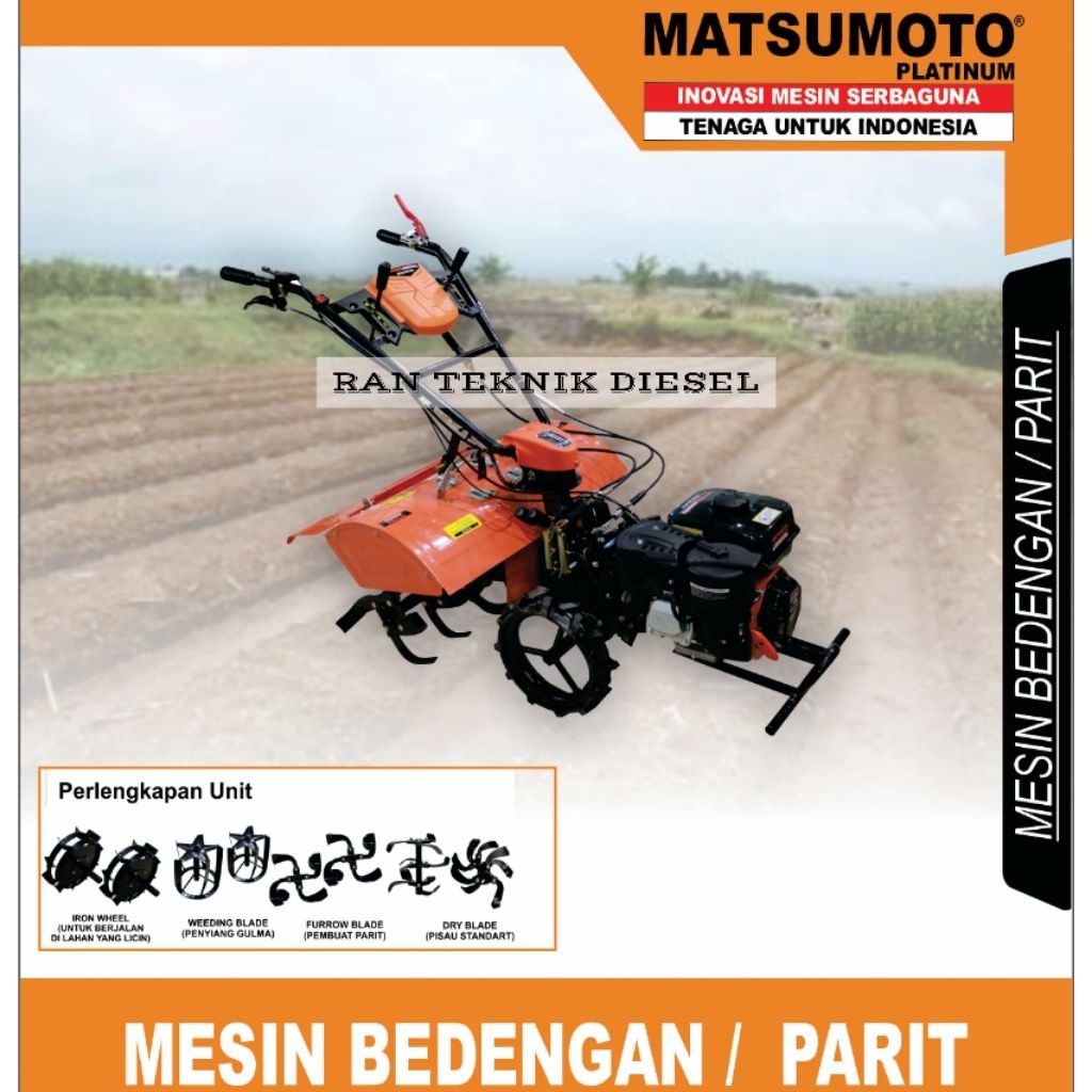 Mesin Traktor Bedengan / Parit MATSUMOTO MTM 900 RD Cultivato