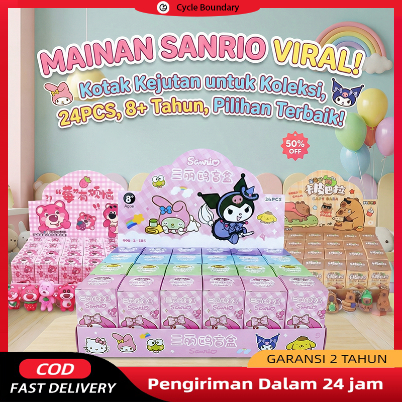 [COD] Sanrio & Capybara & Beruang Stroberi Mystery Blind Box - Koleksi Karakter Lucu, Hadiah Sempurn