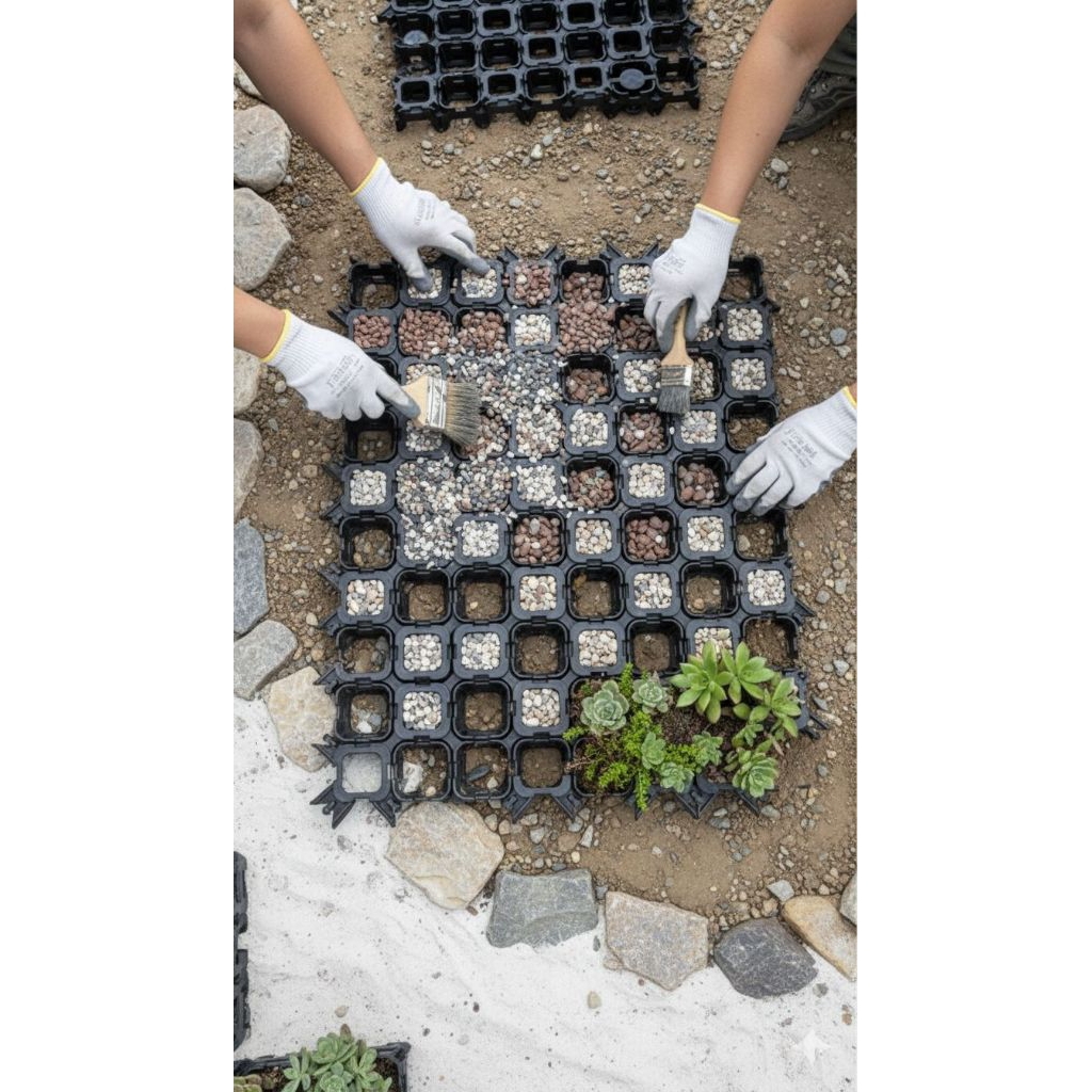 TURF PAVE XD 50X50X4 CM /GRASS AND GRAVEL PAVER/ PAVING PLASTIK PREMIUM TRUF PAVE/KOKOH ANTI GENANGA