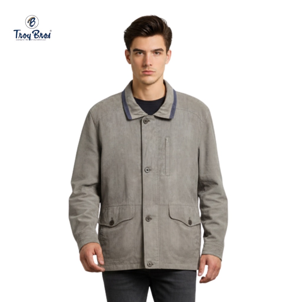 Jaket Harrington Casual Pria Troy Bros Original Vintage Murah