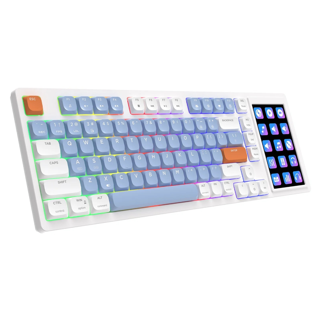 Ajazz AKP815 Keyboard 75% Gaming adjustable RGB LED with Customizable Touch Screen Wired (Kabel) Mec