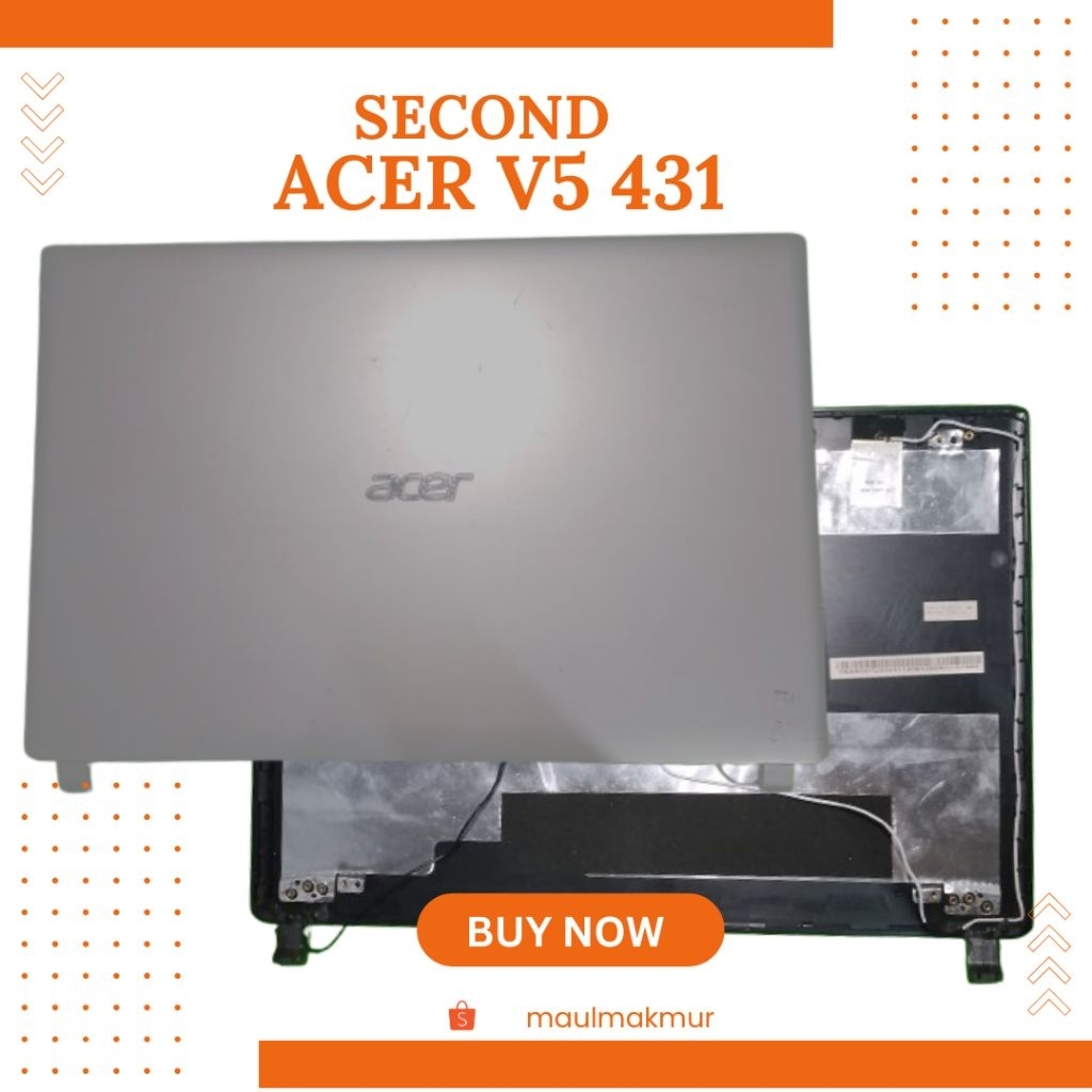 SECOND Cangkang Acer V5-431 V5 471 Case A Bagian Belakang LCD LED Laptop
