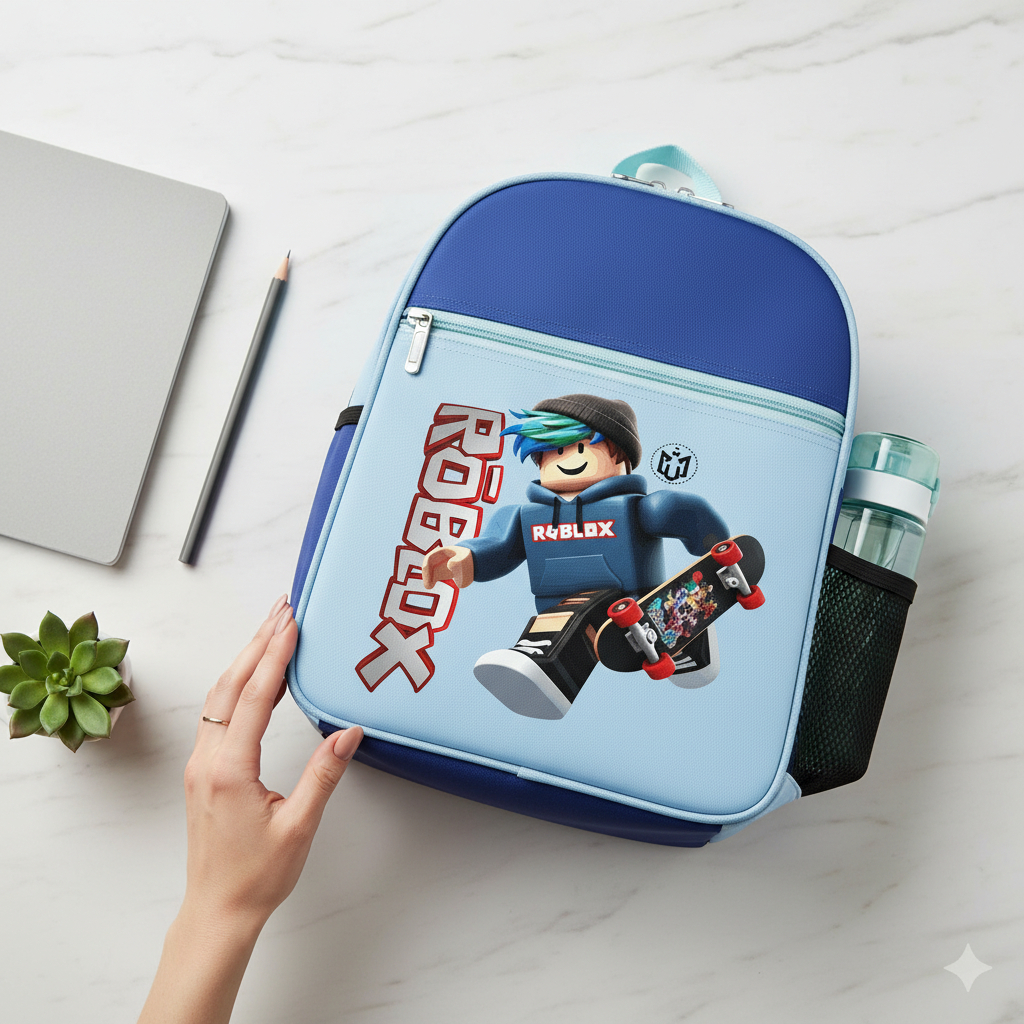 Tas Sekolah Anak Roblox Custom Nama – Ransel Anak Karakter Roblox Cowok & Cewek Keren
