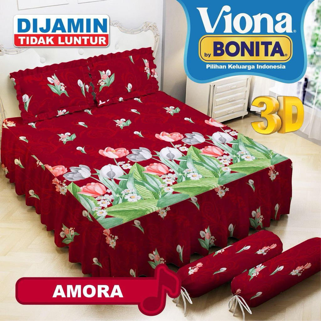 SPREI BONITA RUMBAI 180x200 / SPREI BONITA REMPLE 6 KAKI / SPREI BONITA 6 KAKI MURAH