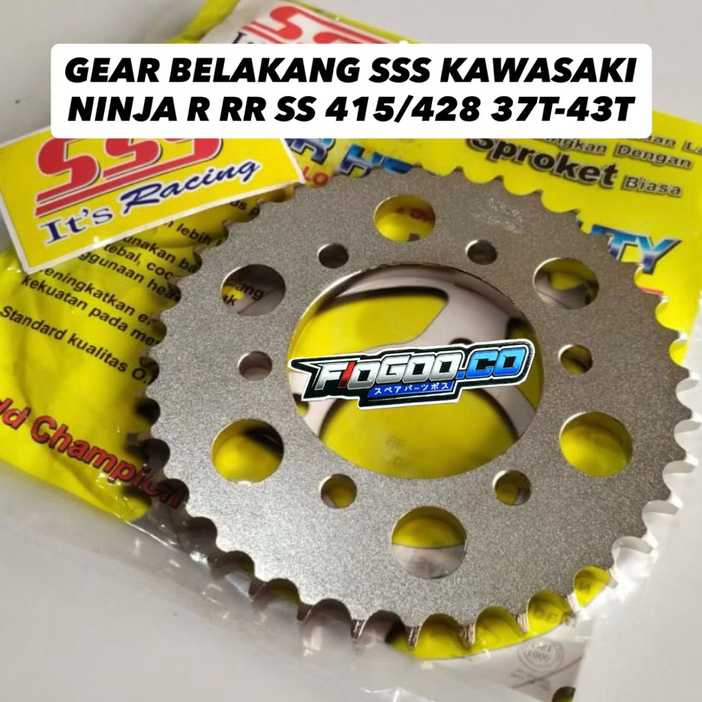 GEAR BELAKANG SSS 415 428 NINJA R RR SS ATHLETE 37T-43T GEAR BELAKANG KAWASAKI NINJA SSS GEAR BELAKA