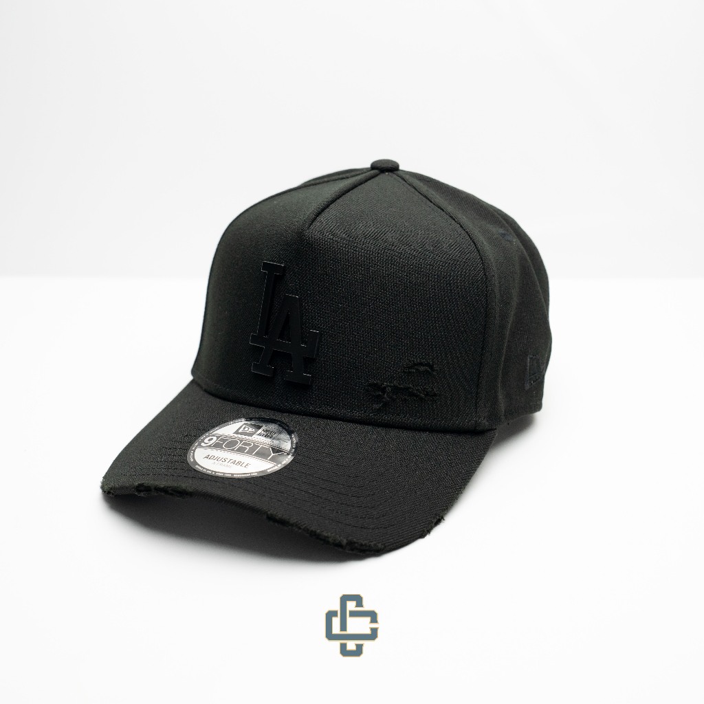 TOPI NEW ERA ORIGINAL 940 A FRAME LOS ANGELES DODGERS DAMAGE BLACK METAL LOGO