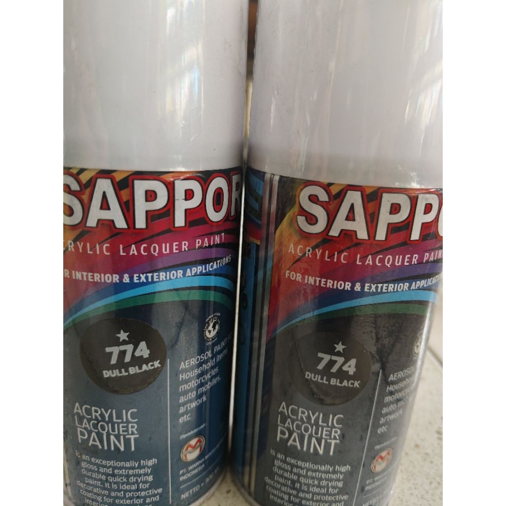pilok sapporo DULL BLACK 774/HITAM DOFF 300ml
