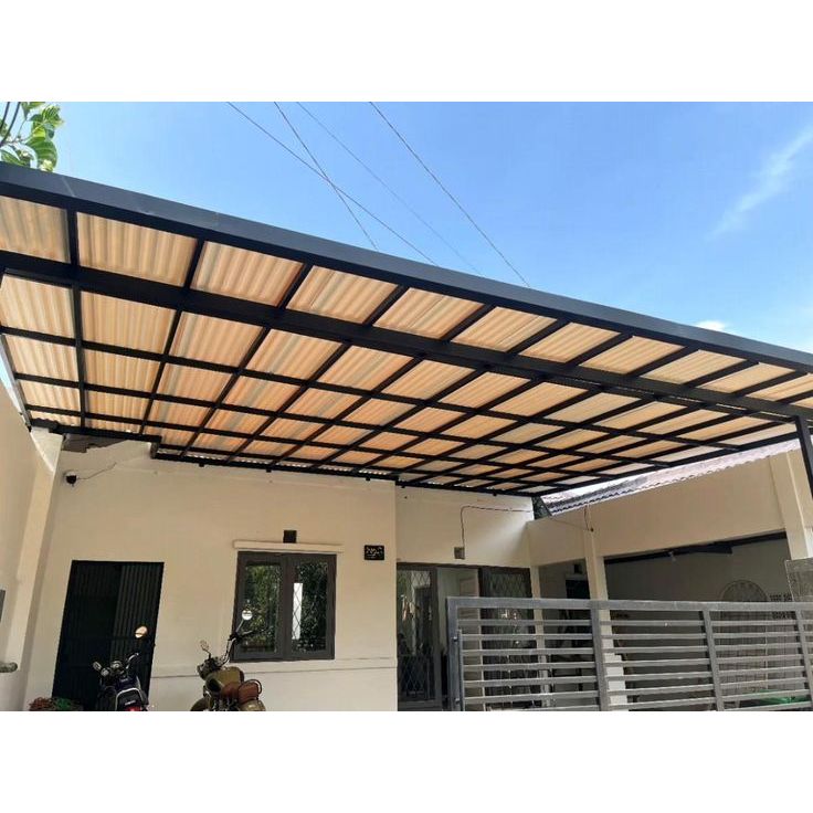 Kanopi Alderon Double Layer Besi Hollow