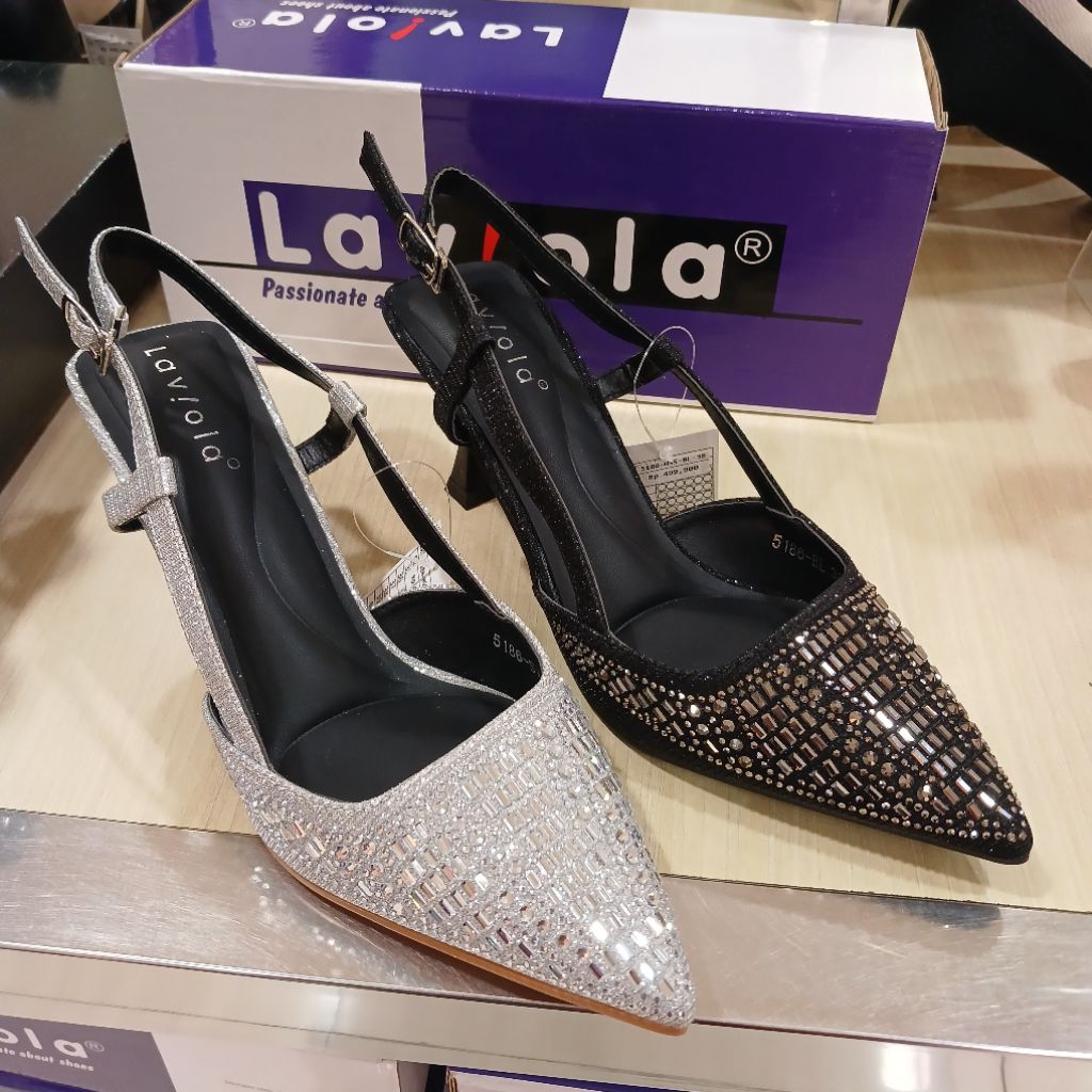 sepatu wanita pesta heels 6cm LAVIOLA ori dari matahari
