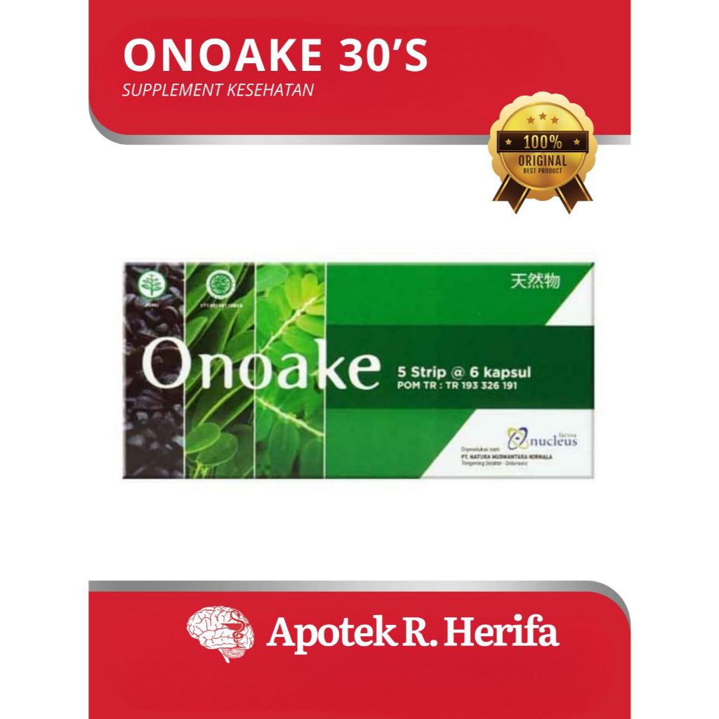 Onoake Ektrak Daun kelor 1 Box @30 Kapsul