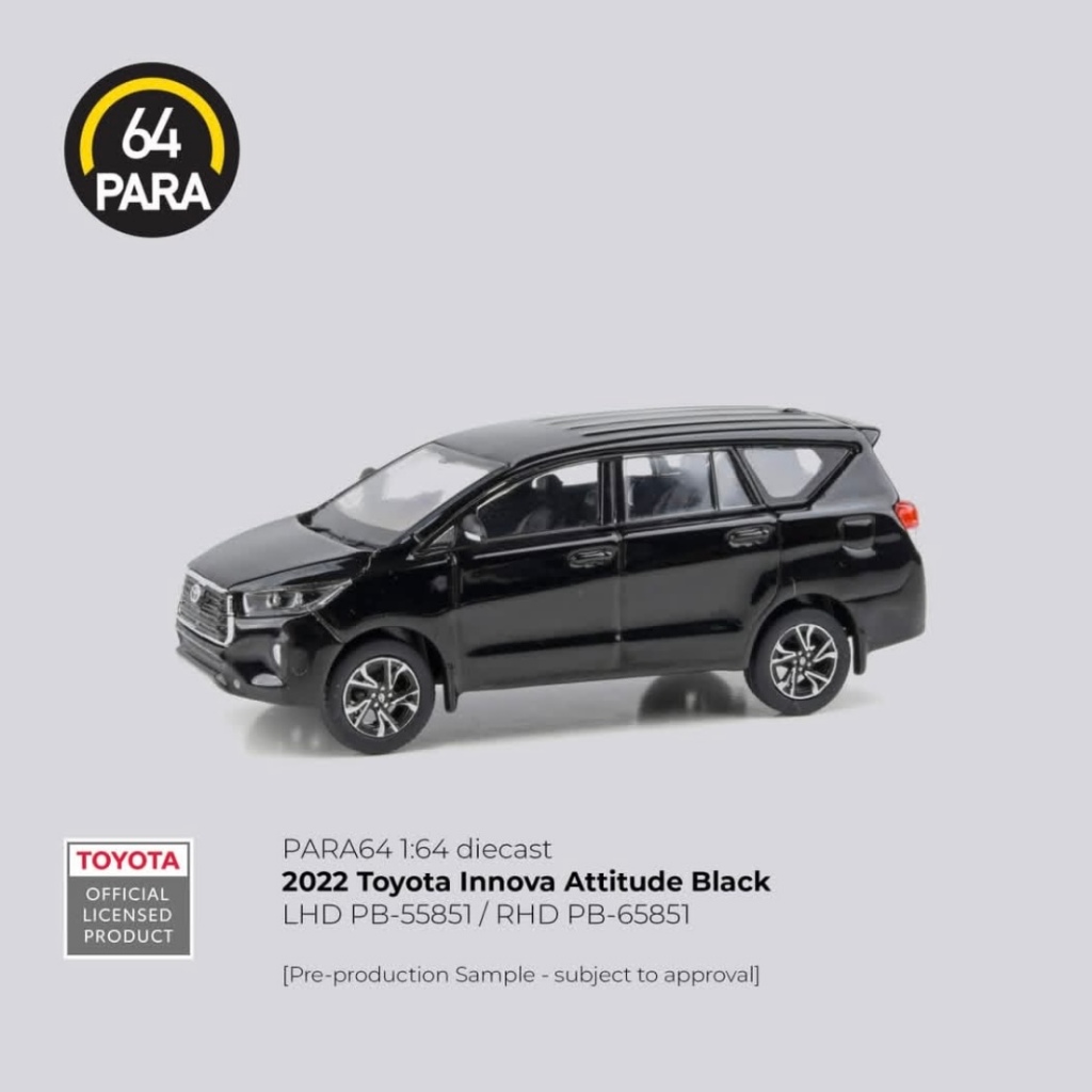 PARA64 2022 Toyota Innova Attitude Black PB 65851 - Diecast 1/64