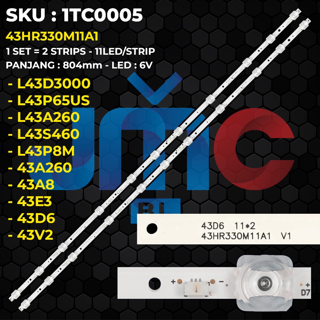 Backlight TV TCL 43 Inch L43D3000B L43P65US L43A260 L43S460 43A8 43E3 43A260 43D6 L43P8M 43V2 43HR33