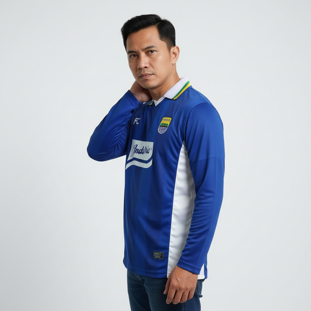 Longsleeve Jersey Persib Home ACL 2025 LS Baju Bola Lengan Panjang Biru Long Sleeve Pasang Sablon Na