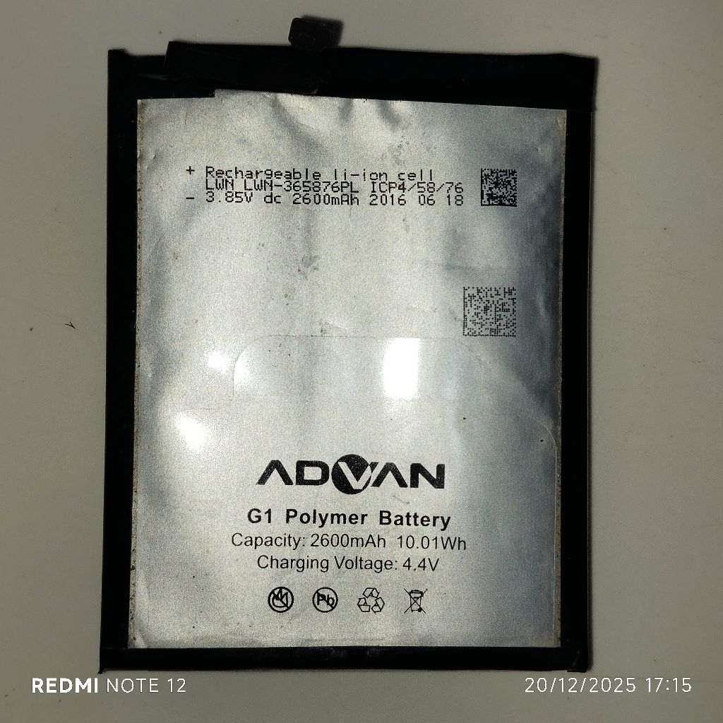 Baterai Advan G1 [Minus Kembung]