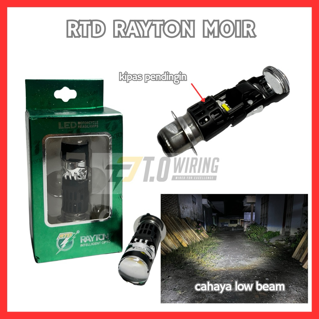 RAYTON RTD LAMPU UTAMA H6 LED MOTOR M01R B CAHAYA BILED LAMPU MOTOR UNIVERSAL