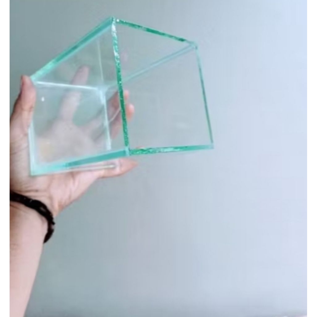 soliter kaca ikan cupang ukuran 10x10x15cm
