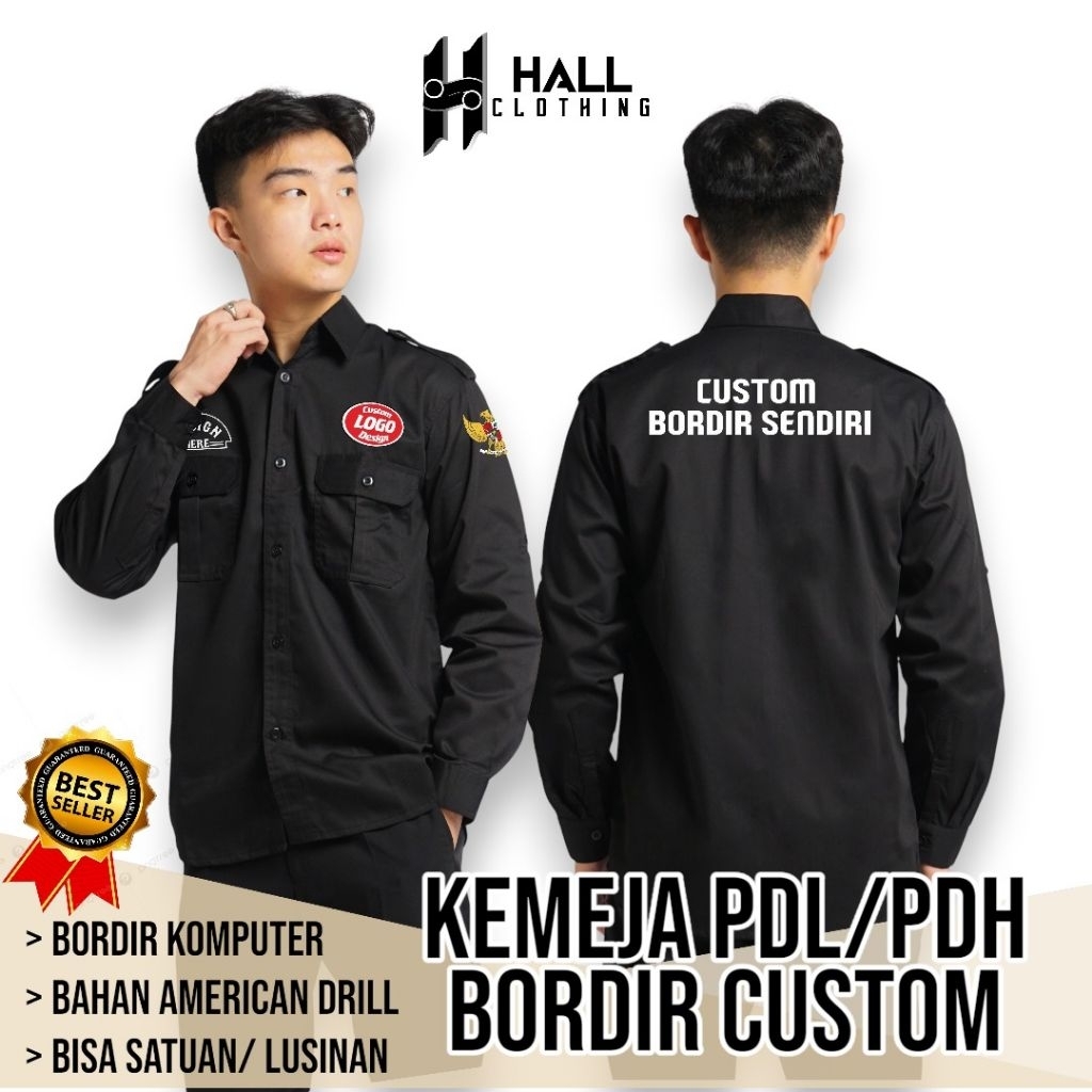 Custom Bordir PDL/PDH Kemeja Custom Bordir PDL/PDH - Seragam - Satuan & Grosir PDL/PDH - Seragam - S