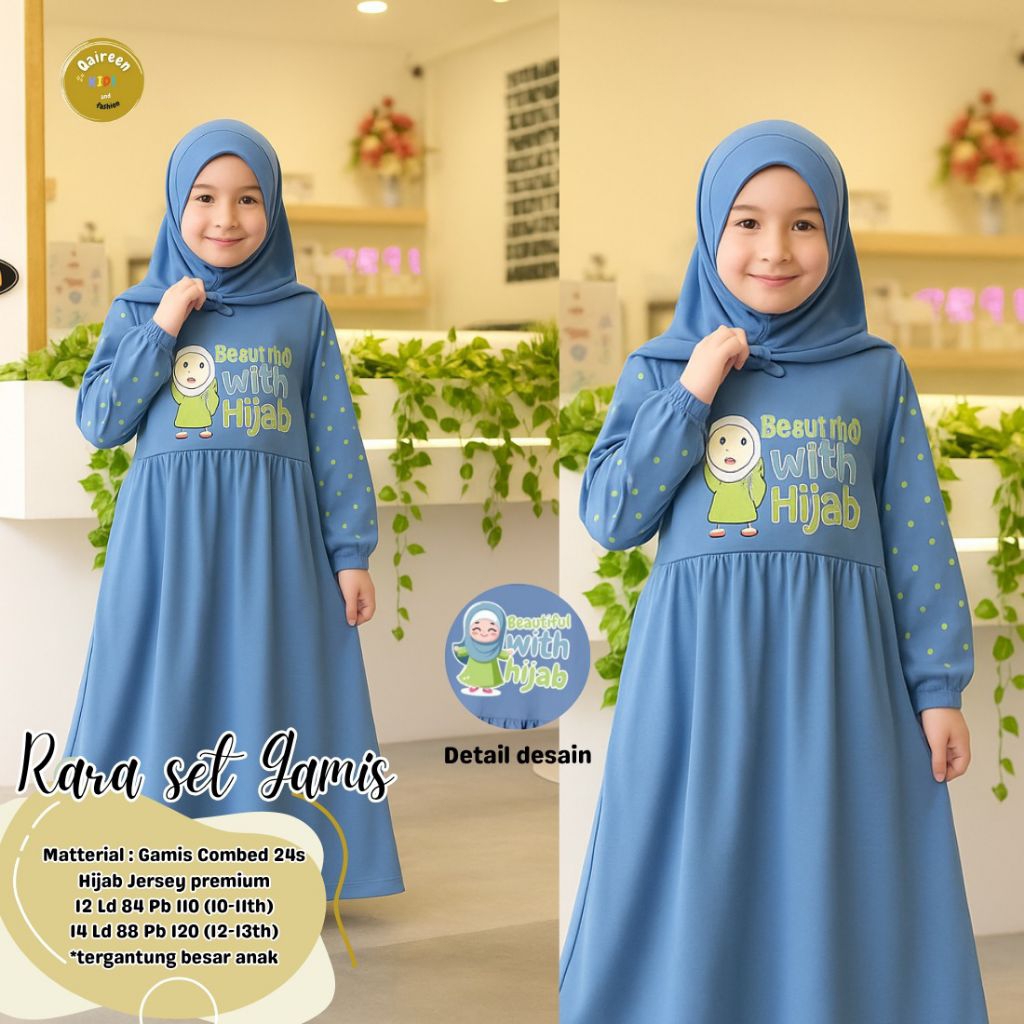 [ ata.id kids ] Rara gamis muslim anak perempuan by Qaireen