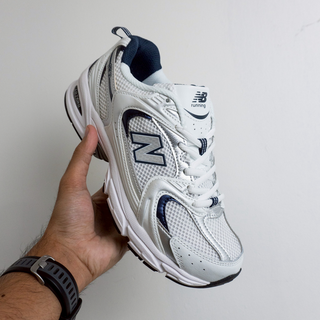 Sepatu New Balance NB 530 White Silver Navy Indigo Sepatu Casual Gym Olahraga Joging Pria Wanita