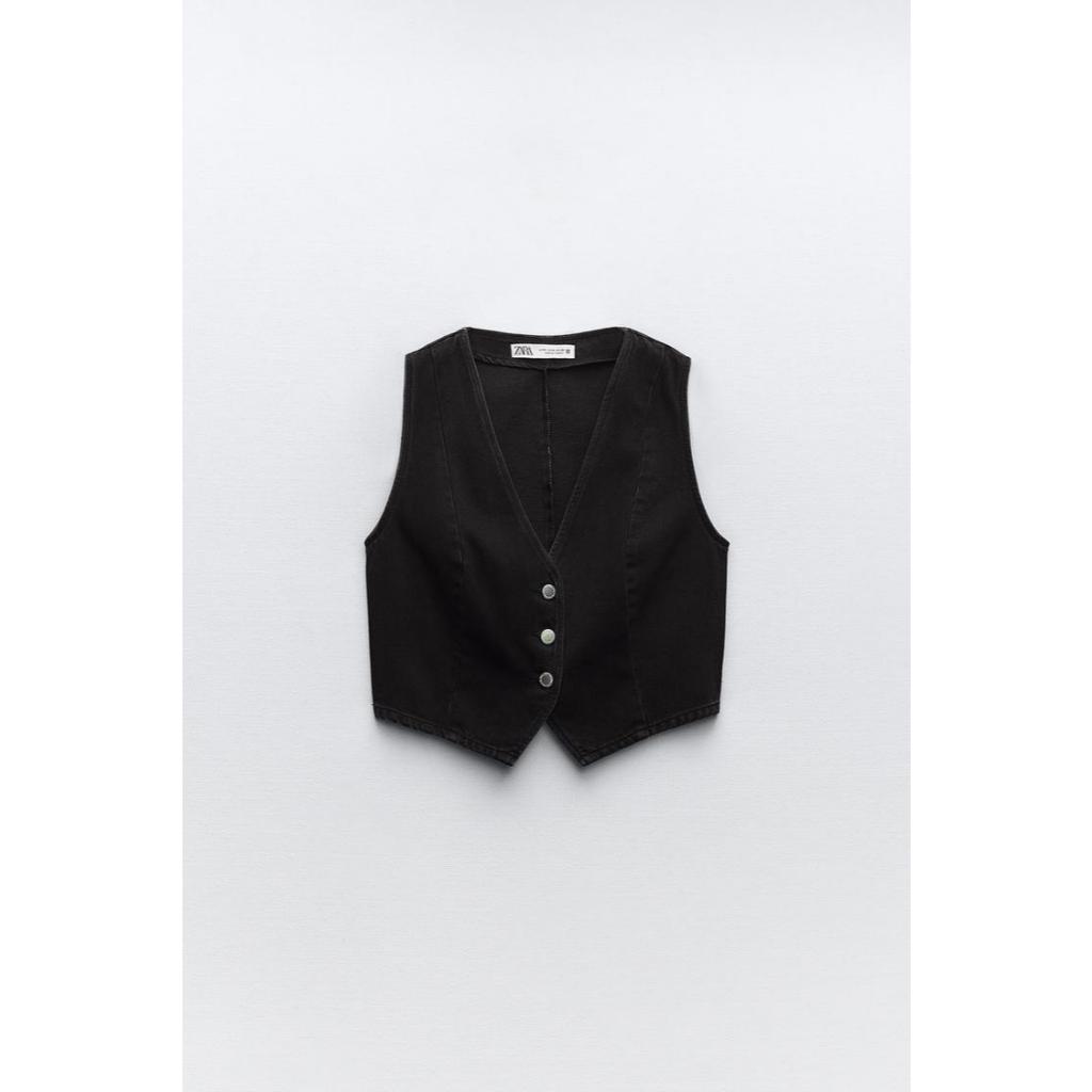 ZARA BLACK DENIM VEST
