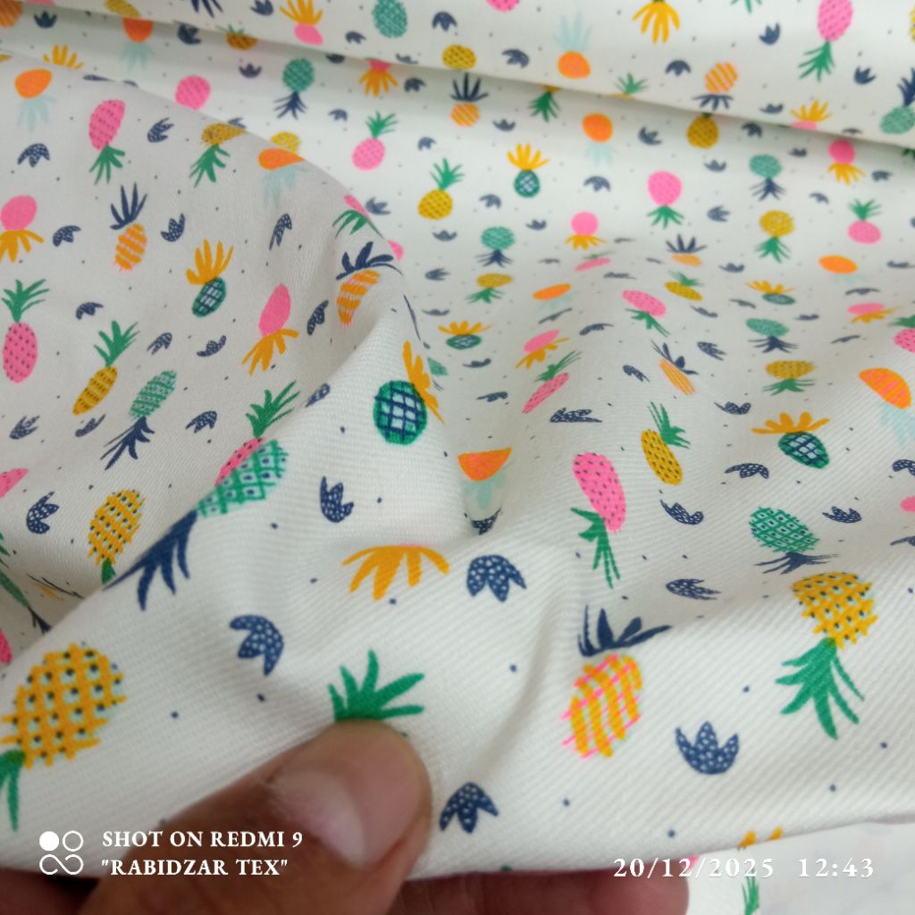 KAIN COTTON CANCAS TWILL PREMIUM MOTIF NANAS