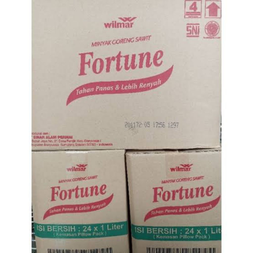 MINYAK GORENG FORTUNE / MINYAK SAWIT BANTAL 1 LITER / 1 DUS ISI 20 PCS