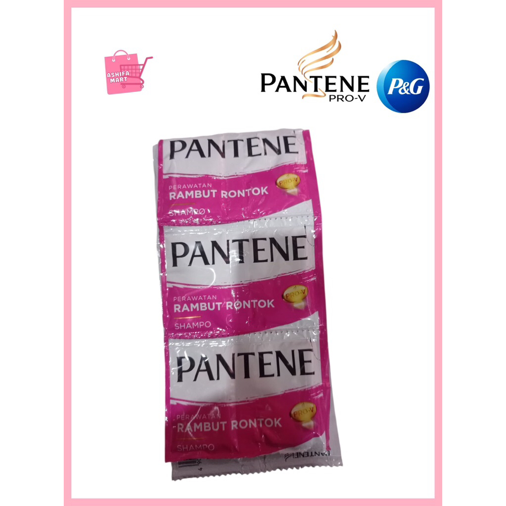 Shampo Pantene Sachet - 12 Sachet, Perlindungan Rambut Hitam Alami, Nutrisi Rambut Rusak
