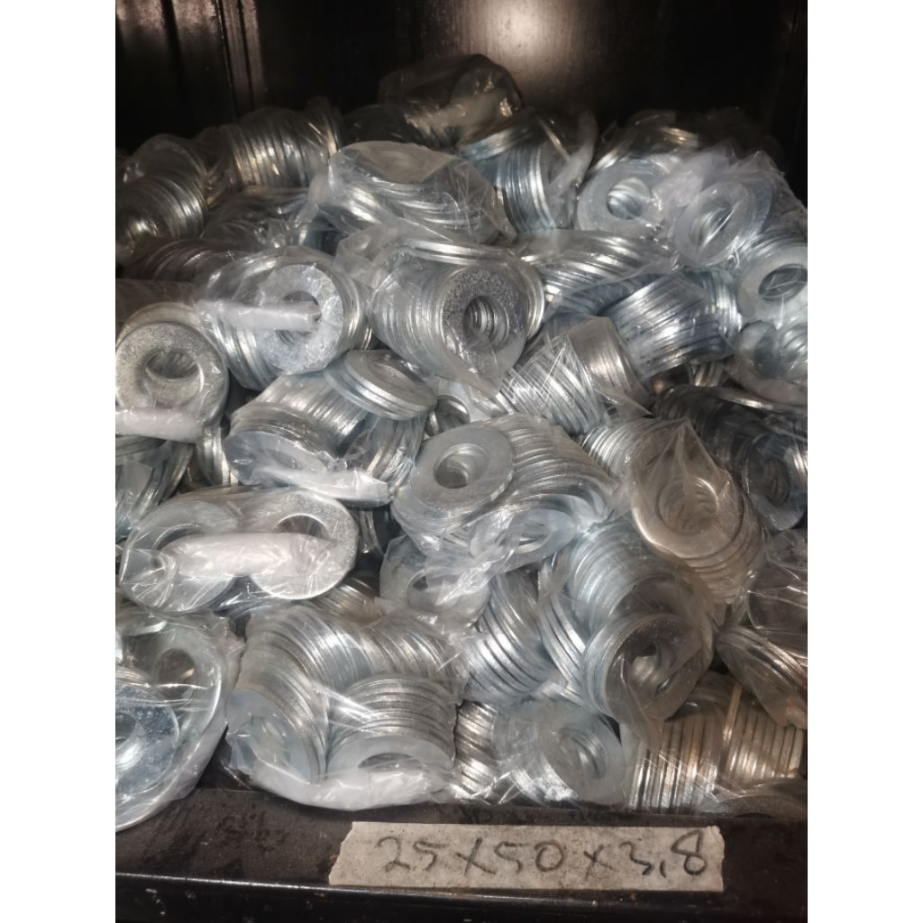 ring plat putih m25x50 tebal 3,8mm