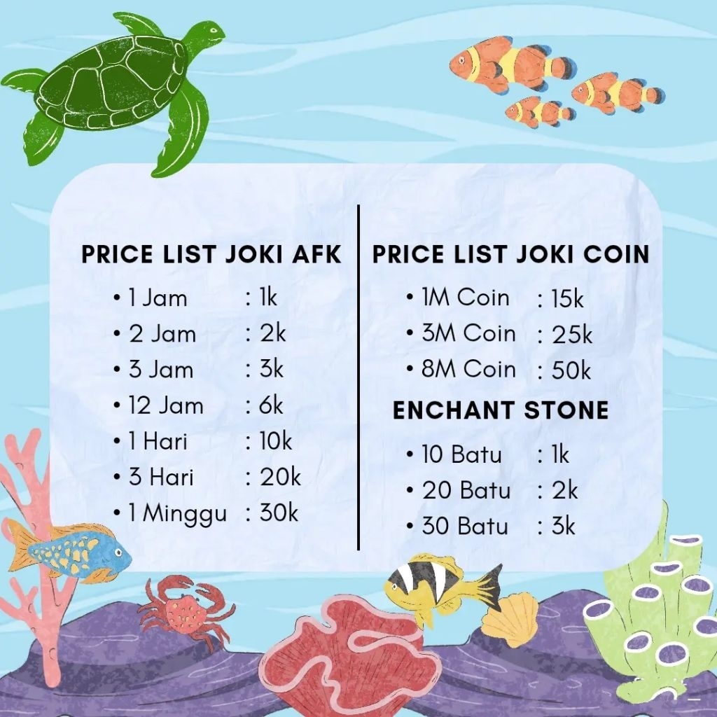 JASA AFK || JASA JOKI AFK MANCING || JOKI FIST IT