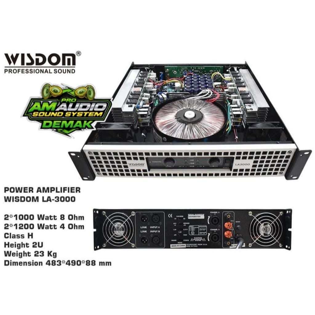 POWER Amplifier WISDOM LA 3000