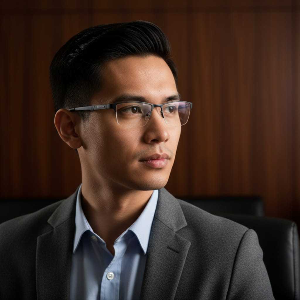 Kacamata Baca Jalan Bifokal Photochromic Pria Frame Sporty Half Frame Kaca mata Plus Double Fokus