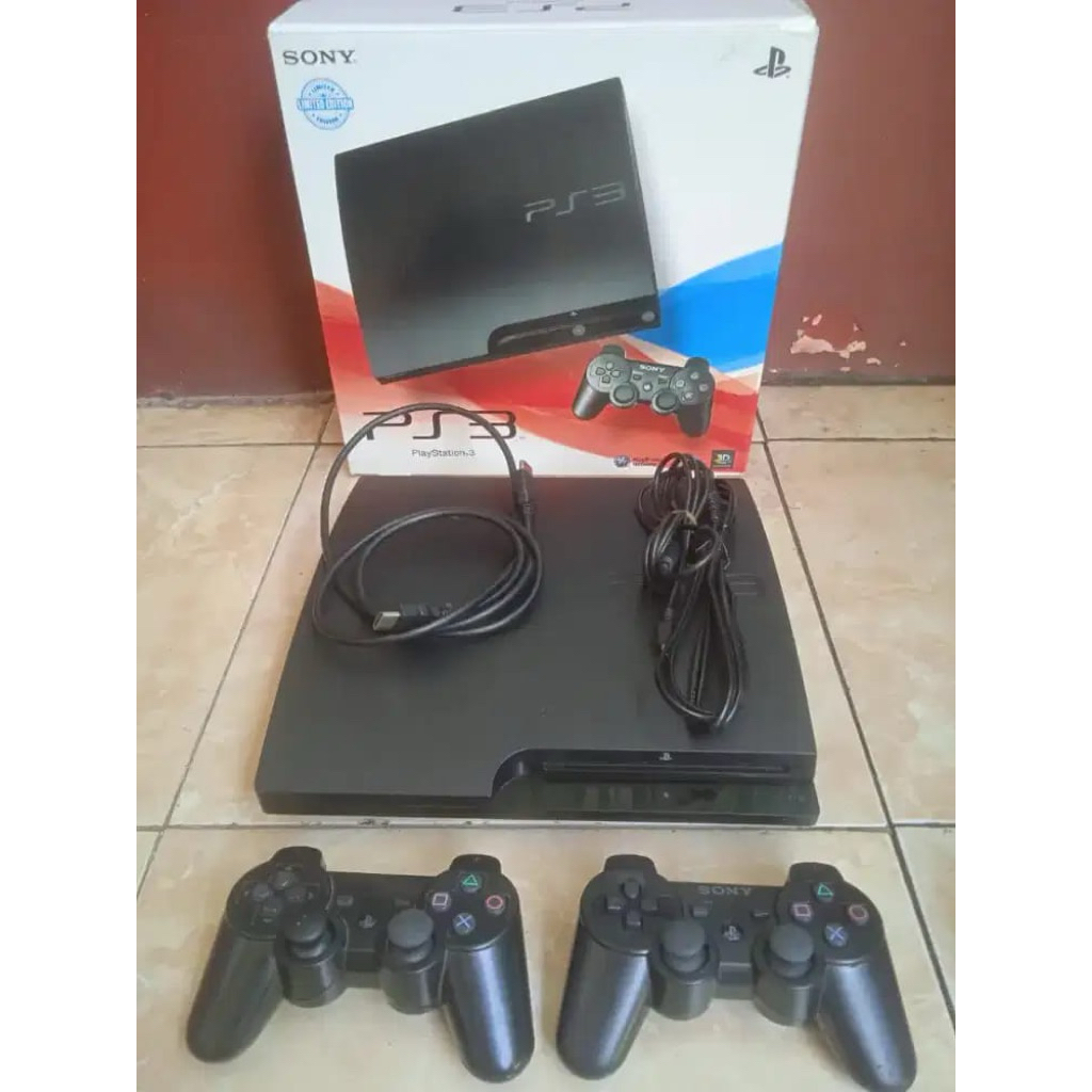 PlayStation 3 CFW 4.89 - 80 GB + 500 GB, 2 Gamepad Nirkabel, HDMI, USB, Garansi 1 Tahun