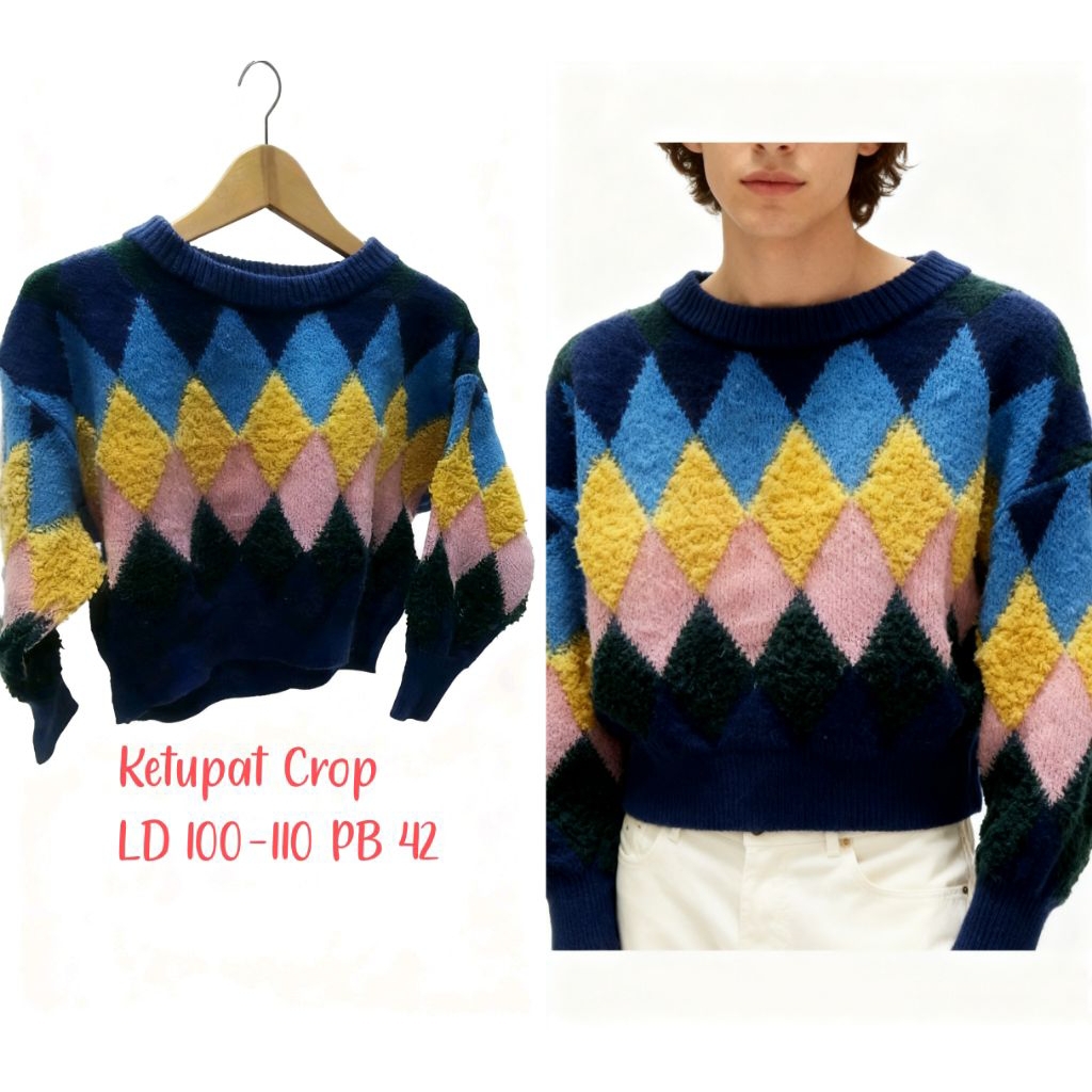 SWEATER KETUPAT CROP