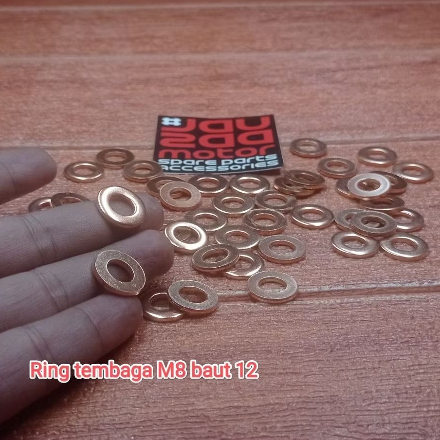 RING TEMBAGA M8 BAUT 12 PNP RING HEAD CYLINDER CUP KARISMA SUPRA X125 GLPRO MEGAPRO TIGER MIO VEGA J