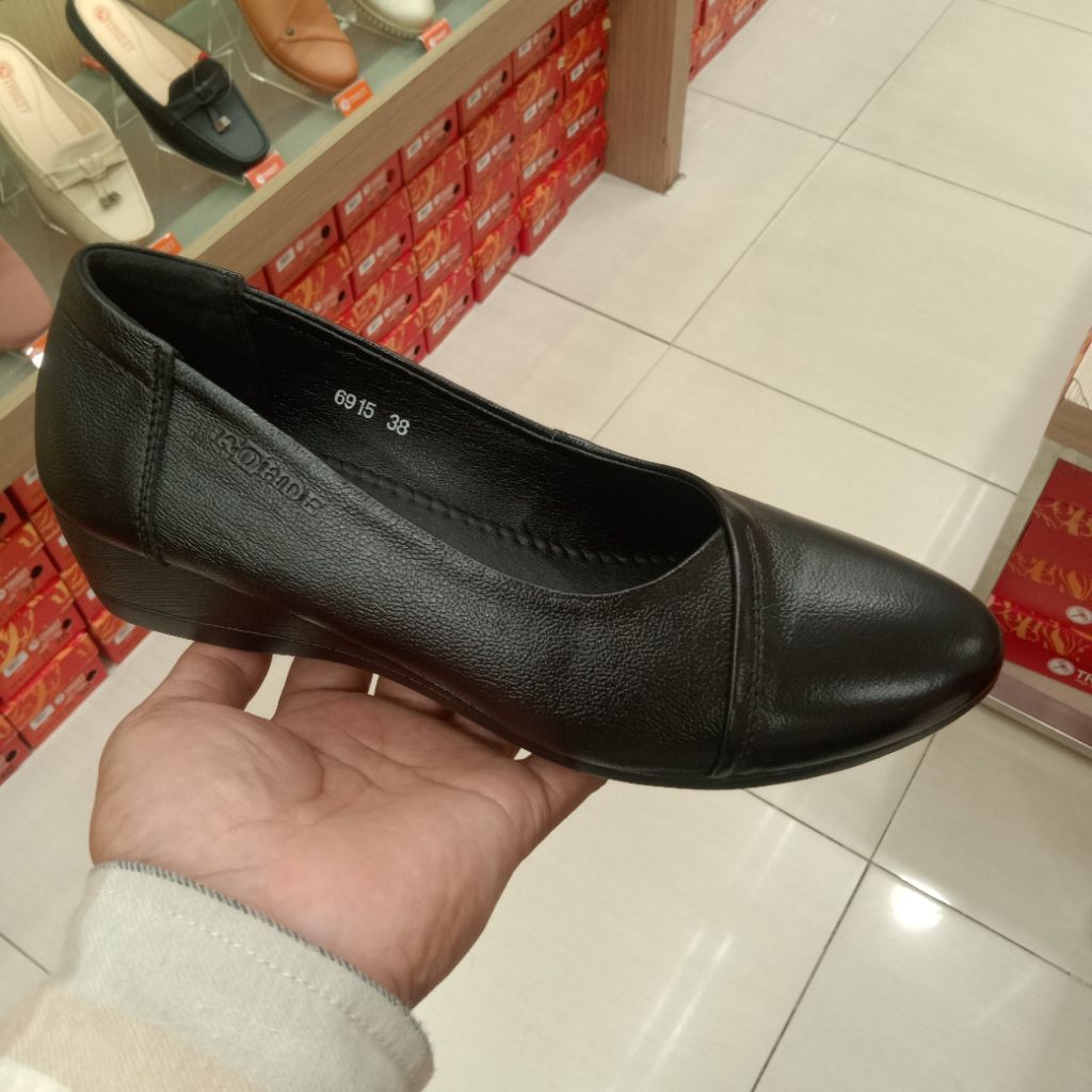 ROHDE SEPATU WEDGES FORMAL KULIT ELEGANT WANITA ORIGINAL