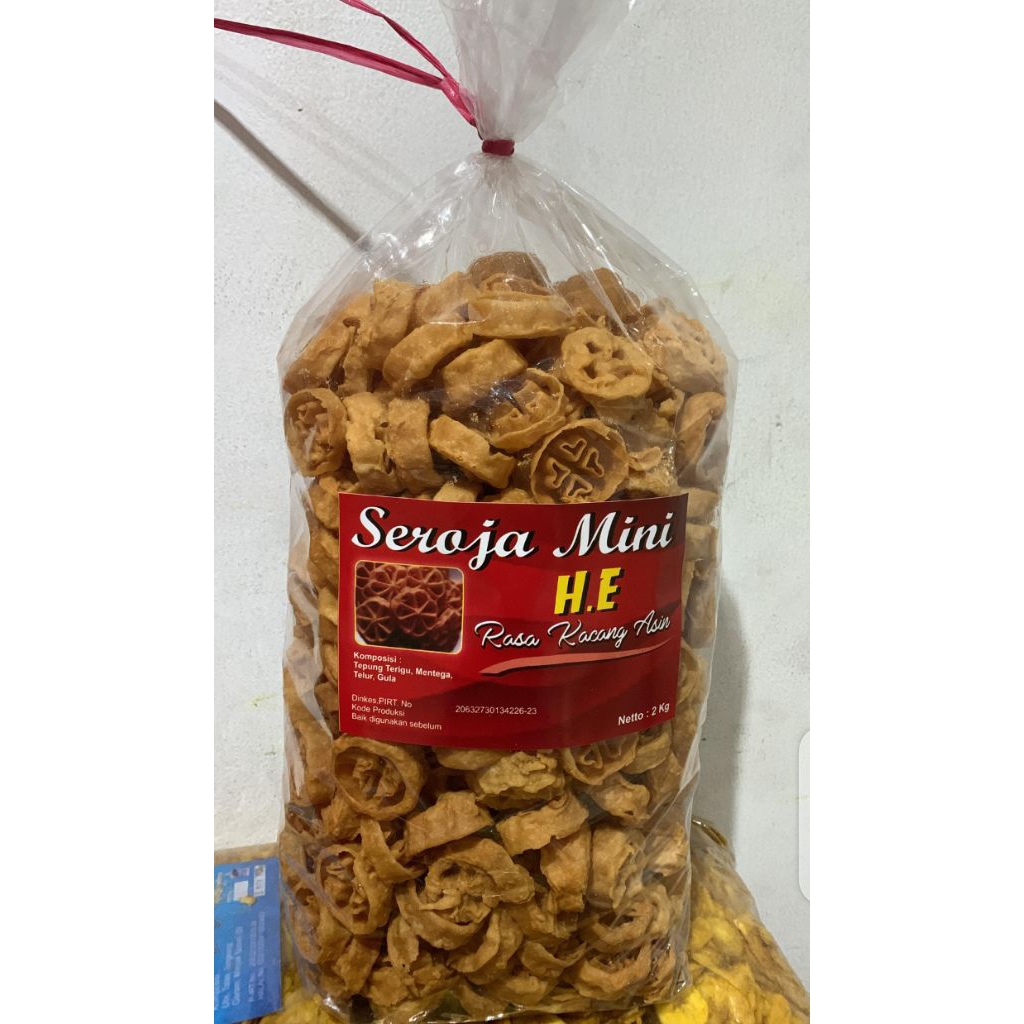 1 ball isi 2 kg kue jadul Seroja mini rasa kacang asin gurih