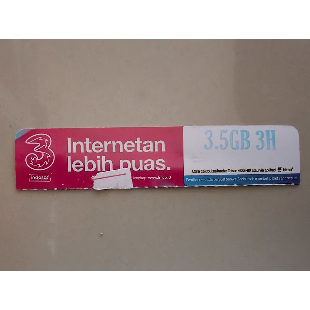 Voucher Tri 3,5GB3H Voucher 3