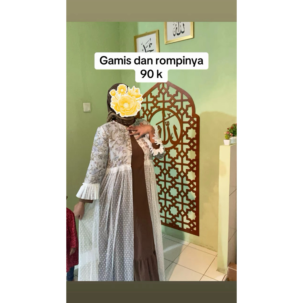 gamis rompi set