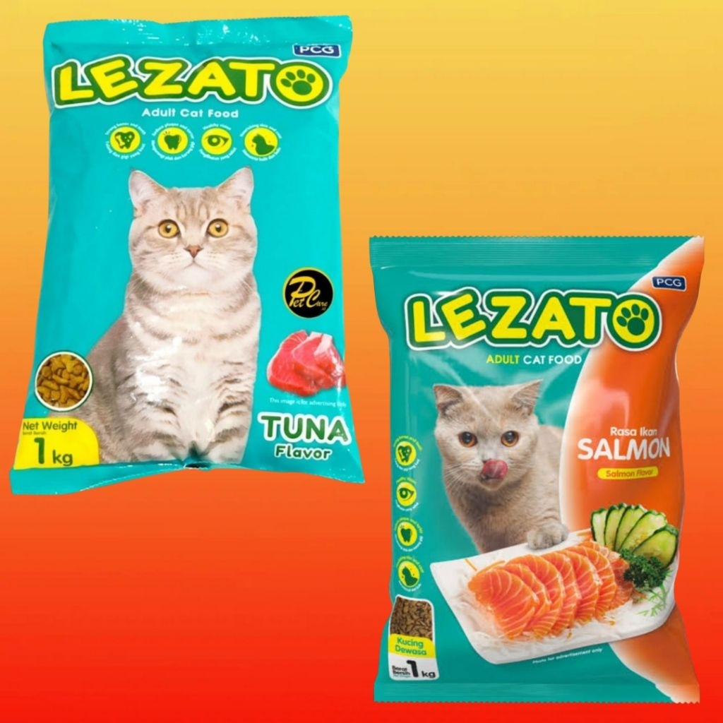 LEZATO CAT FOOD MAKANAN KUCING MERK LEZATO 1KG MAKANAN KERING UNTUK KUCING DEWASA LEZATO TUNA LEZATO