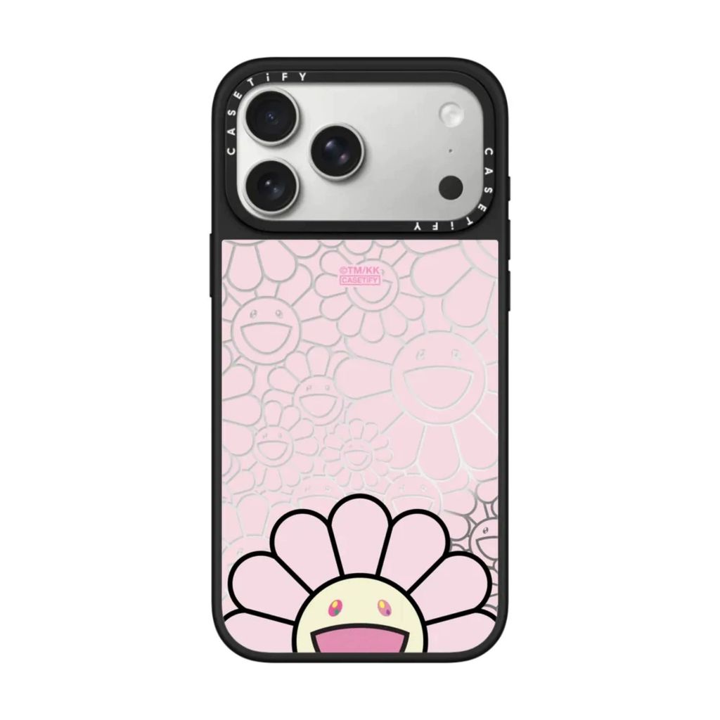 CASETIFY collaboration with Takashi Murakami pink sunflower iPhone 17 Promax phone case 16/15 Pro ma