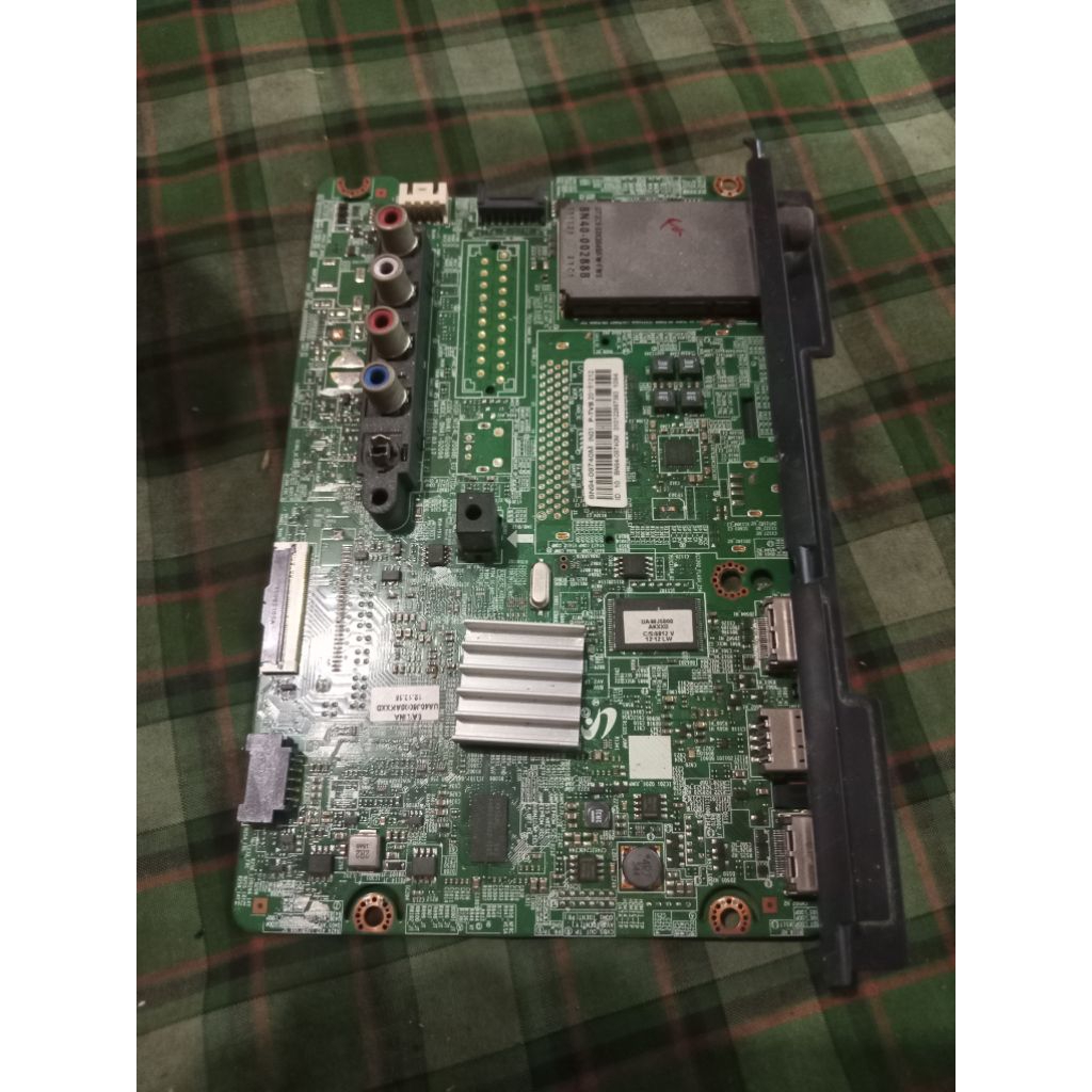 MB MAINBOARD TV SAMSUNG UA40J5000 BEKAS NORMAL ADA MINUS LUBANG COLOKAN RCA RUSAK 1
