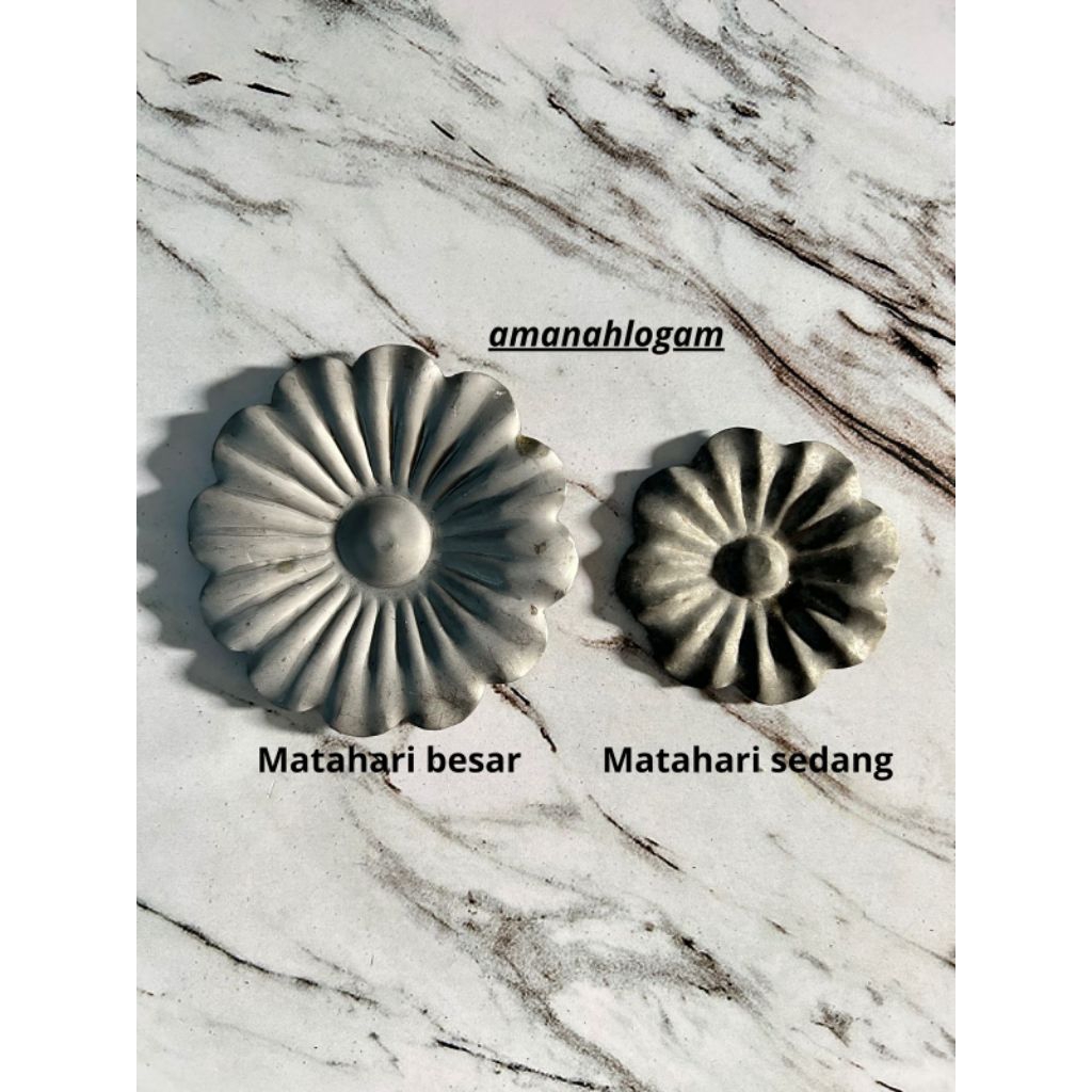 ornamen pagar bunga matahari plat besi